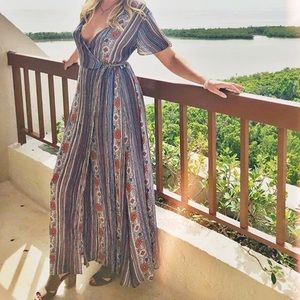 Boho Deep V Maxi Dress